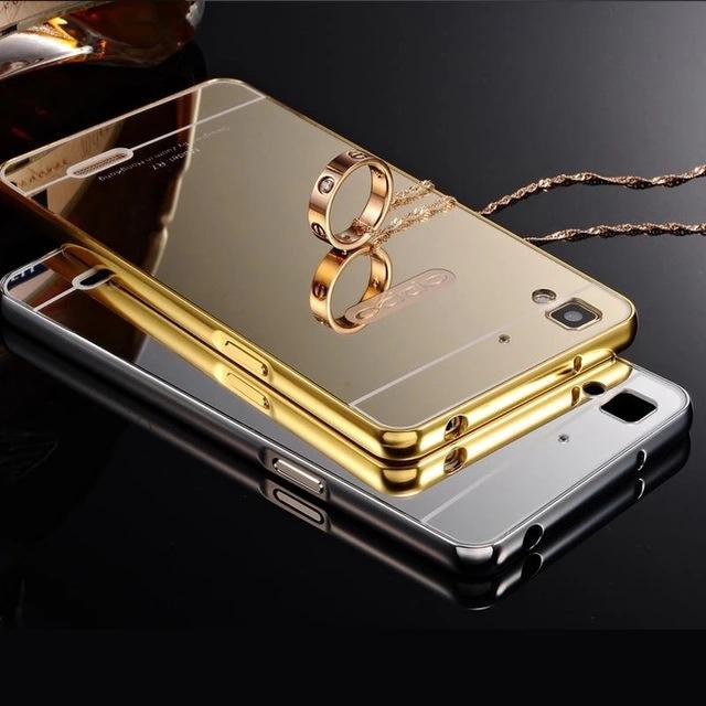OPPO F1 / F1s / F1 Plus / F1s Plus Aluminum Bumper Mirror Case