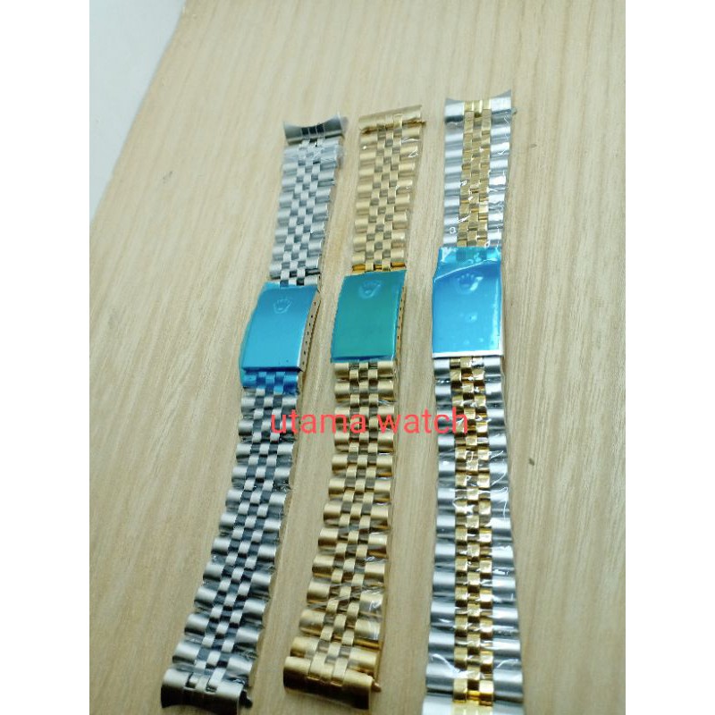 SETRAP TALI JAM ROLEX DATEJUS 20mm TALI JAM ROLES STANLESS STEEL