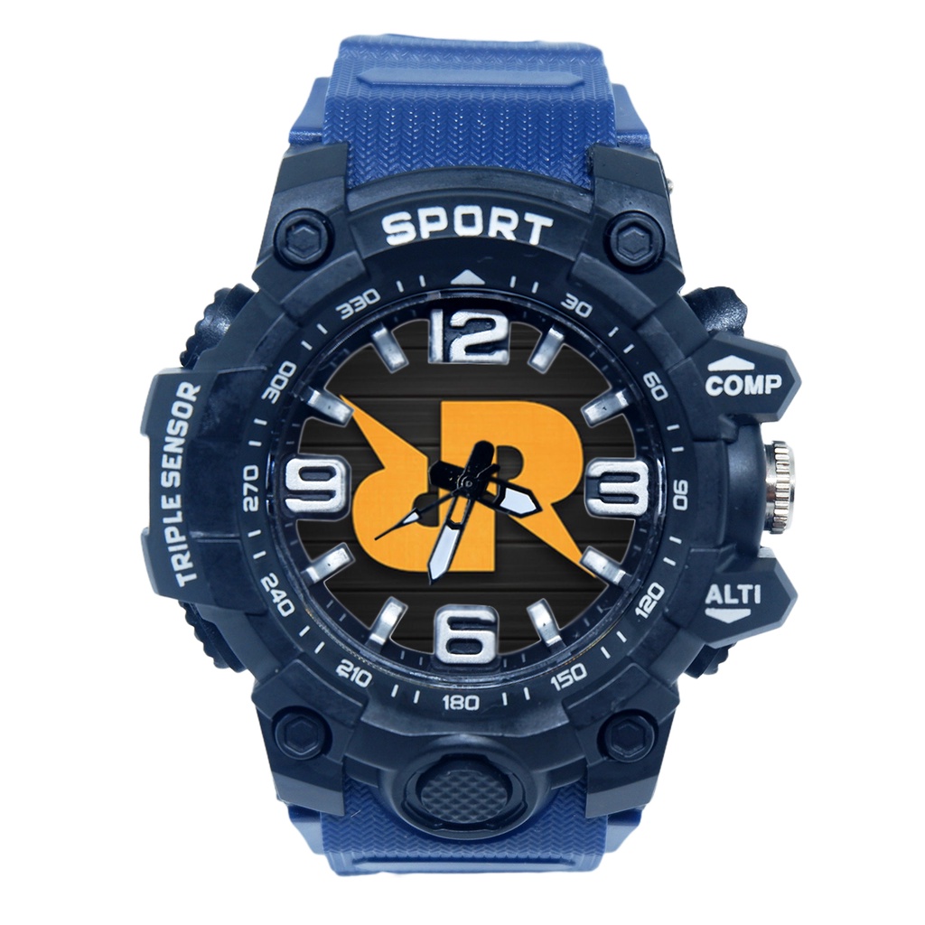 Jam Tangan Sport Cowok Anti Air Logo Mobile Legends Team EVOS / RRQ / Onic Blue Navy