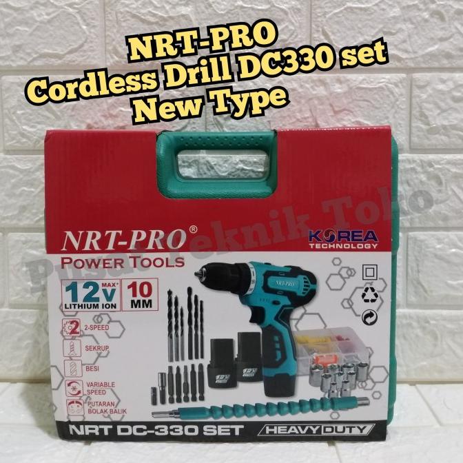 MESIN BOR CORDLESS NRT PRO DC 330 PLUS MATA BOR -BOR NRT PRO DC 330