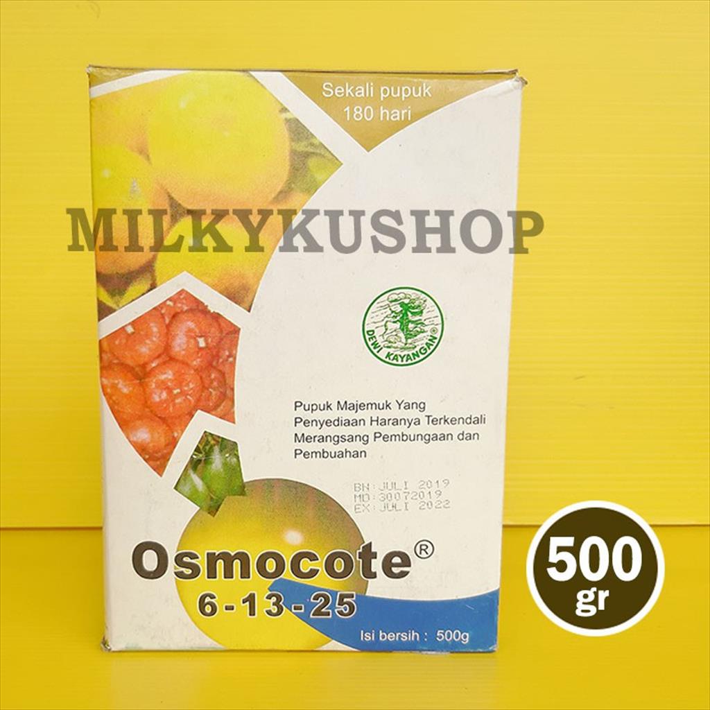 PUPUK OSMOCOTE 6 13 25 500 GRAM KEMASAN PABRIK DEKASTAR BUNGA BUAH