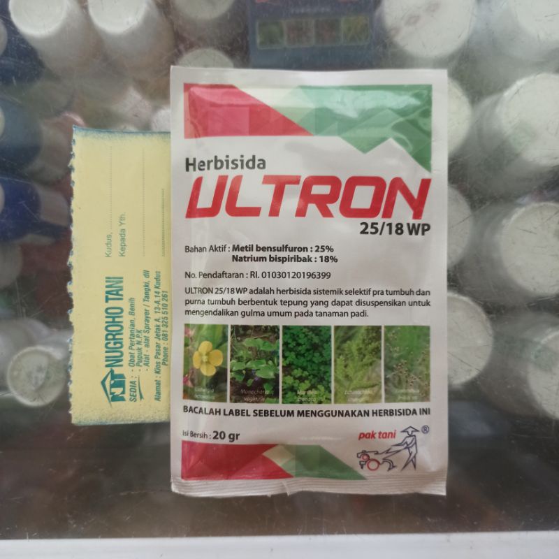 HERBISIDA ULTRON 25/18 WP 20 GRAM HERBISIDA PRA DAN PURNA PADA PADI