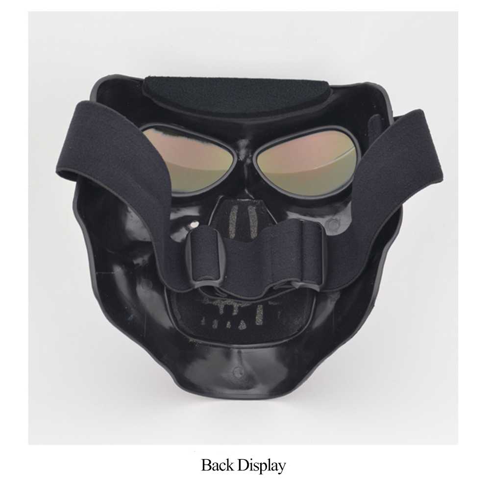 HEONYIRRY Masker Motor Airsoft Gun Full Face Skull Ghost Raider MT009-Hitam