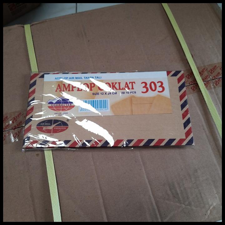 

Amplop Coklat Airmail Tanpa Tali 303 12X24Cm 1 Pack Isi 10