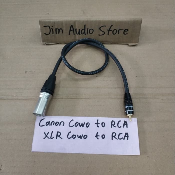 Kabel Mic canare 50 cm XLR cowo to RCA / Canon cowo to RCA