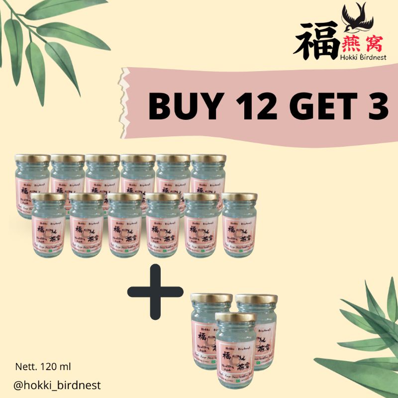 

PROMO!!!Pure Birdnest dari Hokki Birdnest BUY 12 GET FREE 3 BOTTLE