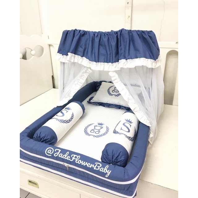 Kasur Bayi Kelambu Inisial Bayi Ranjang Matras bayi custom