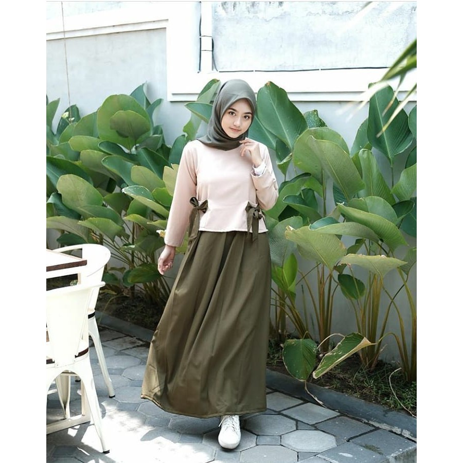 RIVANIA SET Busana Wanita Baju Remaja Baju Satu Set-All Size