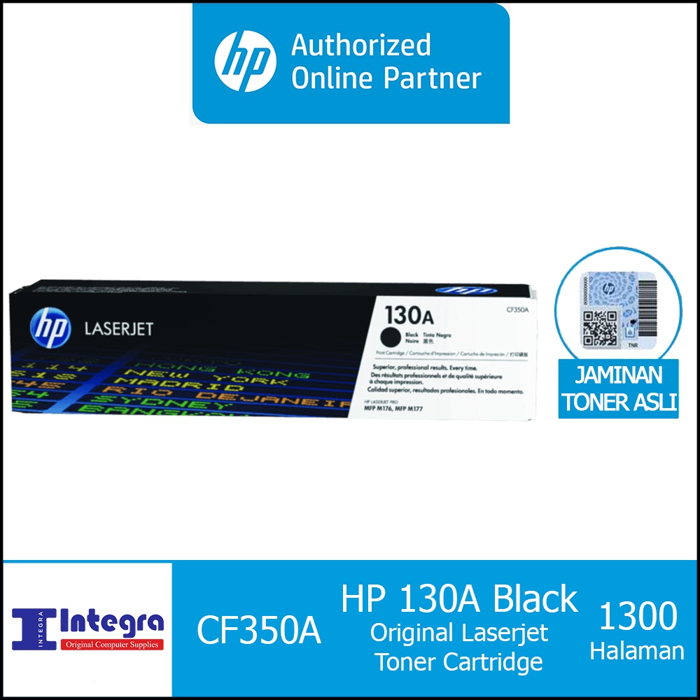 Toner HP 130A Black Original LaserJet Cartridge - CF350A