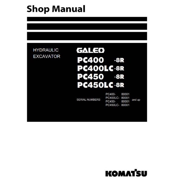 

shop manual excavator komatsu PC400-8