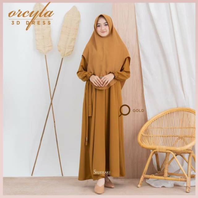 ORCYLA 3D DRESS BY SHIERAKI INDONESIA GAMIS ORIGINAL BEST SELLER TERBARU BUSUI FRIENDLY