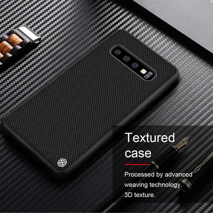 Hard Case SAMSUNG Galaxy S10 Nillkin Textured Nylon Fiber Casing Original