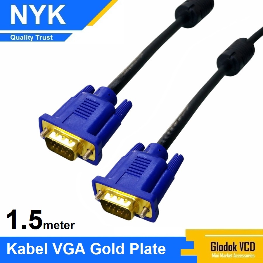 NYK Kabel VGA 1.5M Gold Plate Male to Male