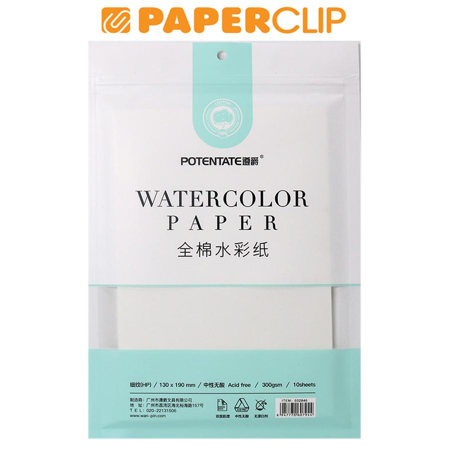 

WATERCOLOR PAPER POTENTATE 100% COTTON 032846 13X19CM HOT PRESSED