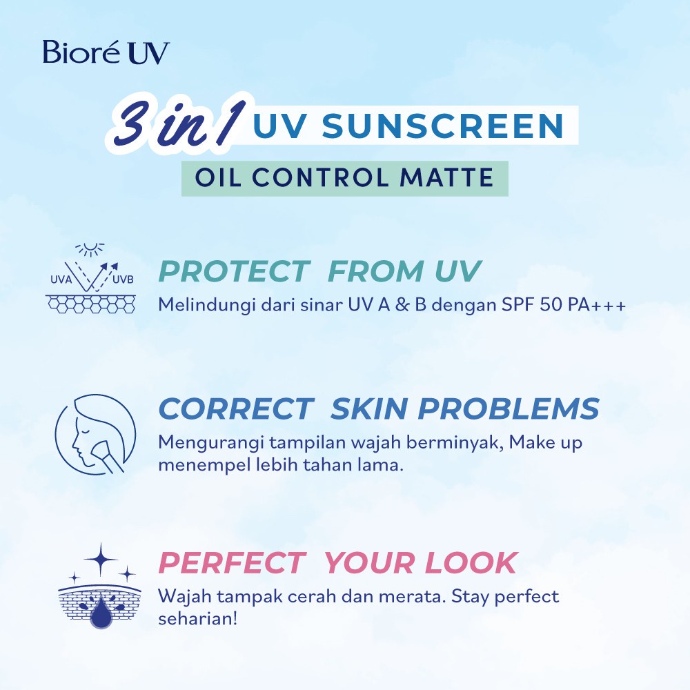 Biore UV Fresh &amp; Bright Instant Cover | OIl Control Matte Sunsncreen SPF 50+ PA+++