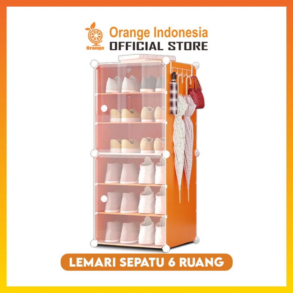 Rak Sepatu Anti Debu rak sepatu plastik 6 susun Shoe Rack Portable box sepatu serbaguna