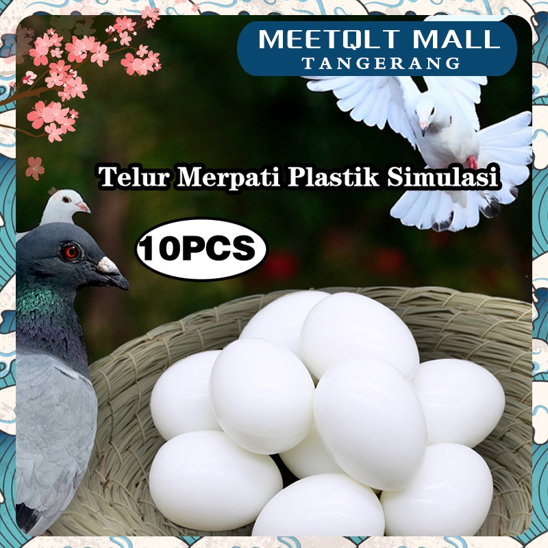 ★10pcs★ Telur Merpati Plastik Simulasi/Telur Merpati Palsu/Fake Pigeon Egg/Telur Mainan Burung Merpati/Telur Merpati Palsu