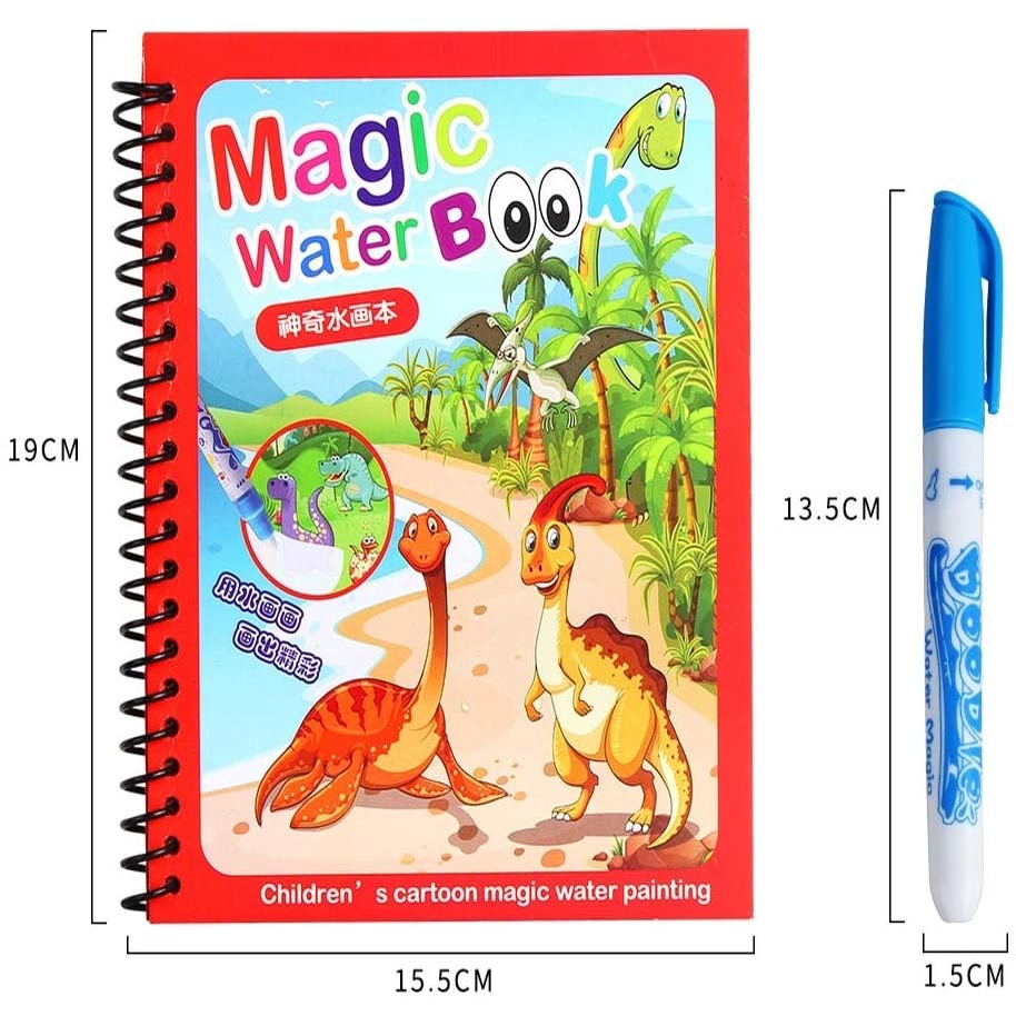 

Pedia Toys - Buku Edukasi Anak Belajar Gambar Mewarnai Air Ajaib Magic Water Reusable Drawing Book