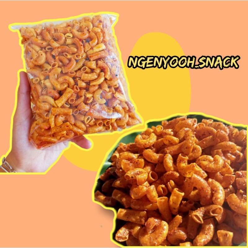 

Makaroni Cikruh 250gram / makaroni pedas daun jeruk / makaroni pipa / makaroni kriuk