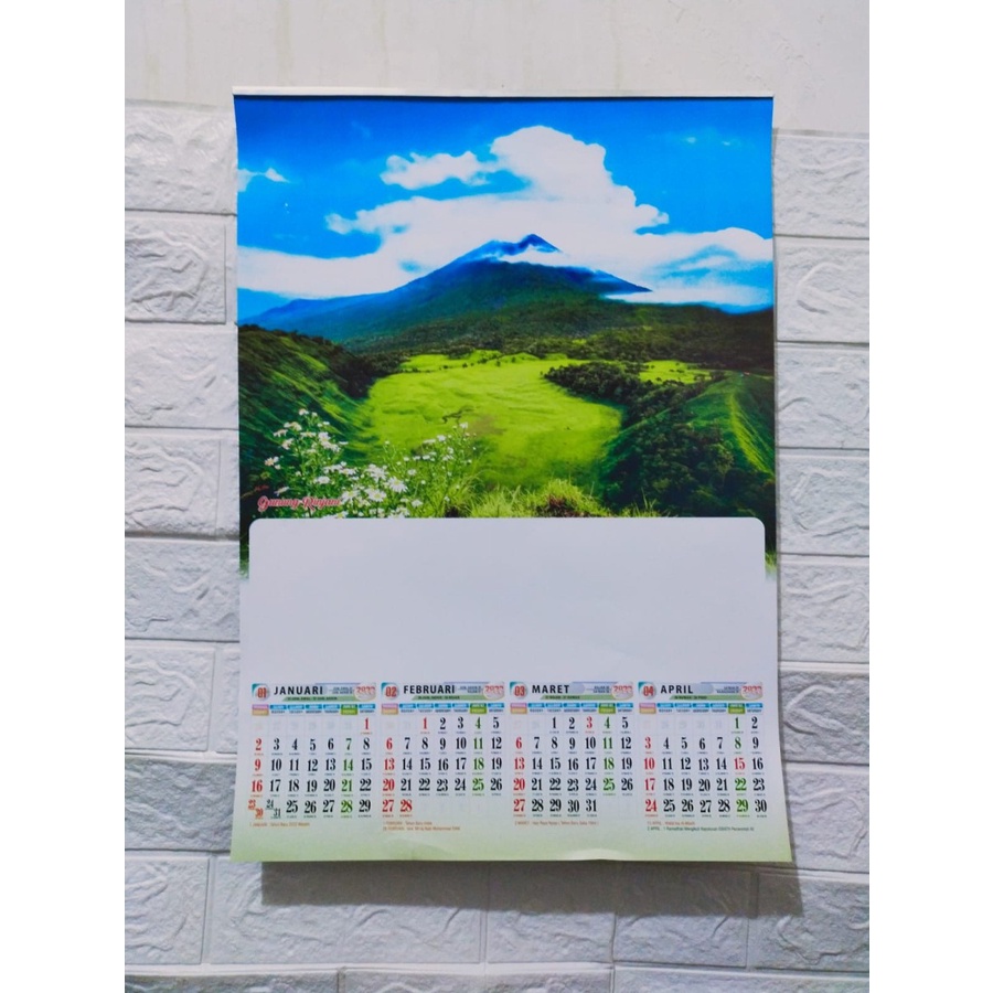 Kalender Dinding Kalender Caturwulan Tahin 2023 Motif Panorama