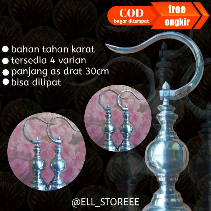 Gantungan Cantolan Pion Sangkar Burung Lipat Motif BNR/BAMBU/POLOS Fullset Pion Lovebird Polos