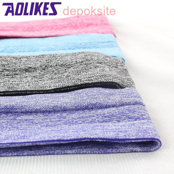 AOLIKES 2103 Elastic Yoga Running Fitness Gym Senam Aerobic Sweatband Headband Ikat Kepala