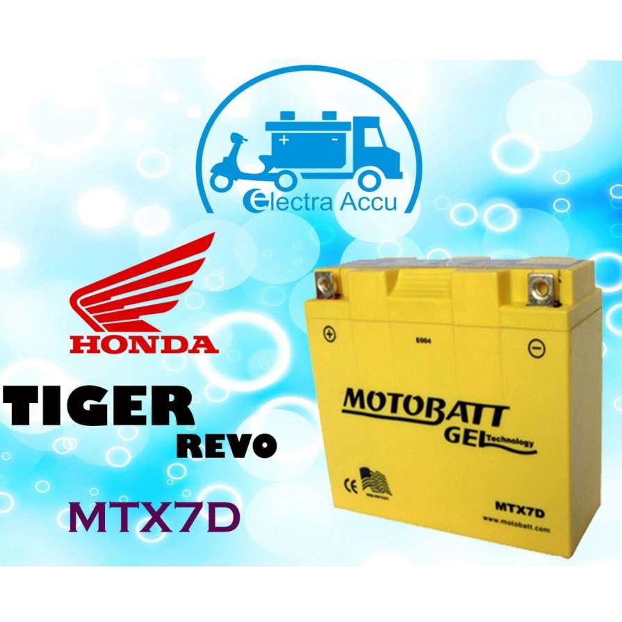 Aki Motor Honda Tiger Revo Motobatt Mtx7D Aki Kering