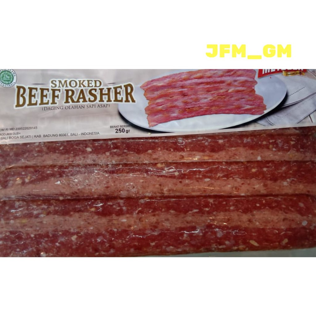 

METZGER SMOKED BEEF RASHER / DAGING OLOHAN SAPI ASAP 250GR