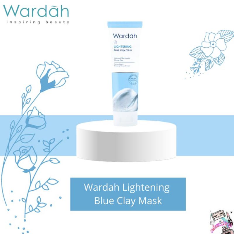 ☃Cutezz_Ching1☃Wardah Lightening Blue Clay Mask 50ml - advanced niacinamide ( mencerahkan)