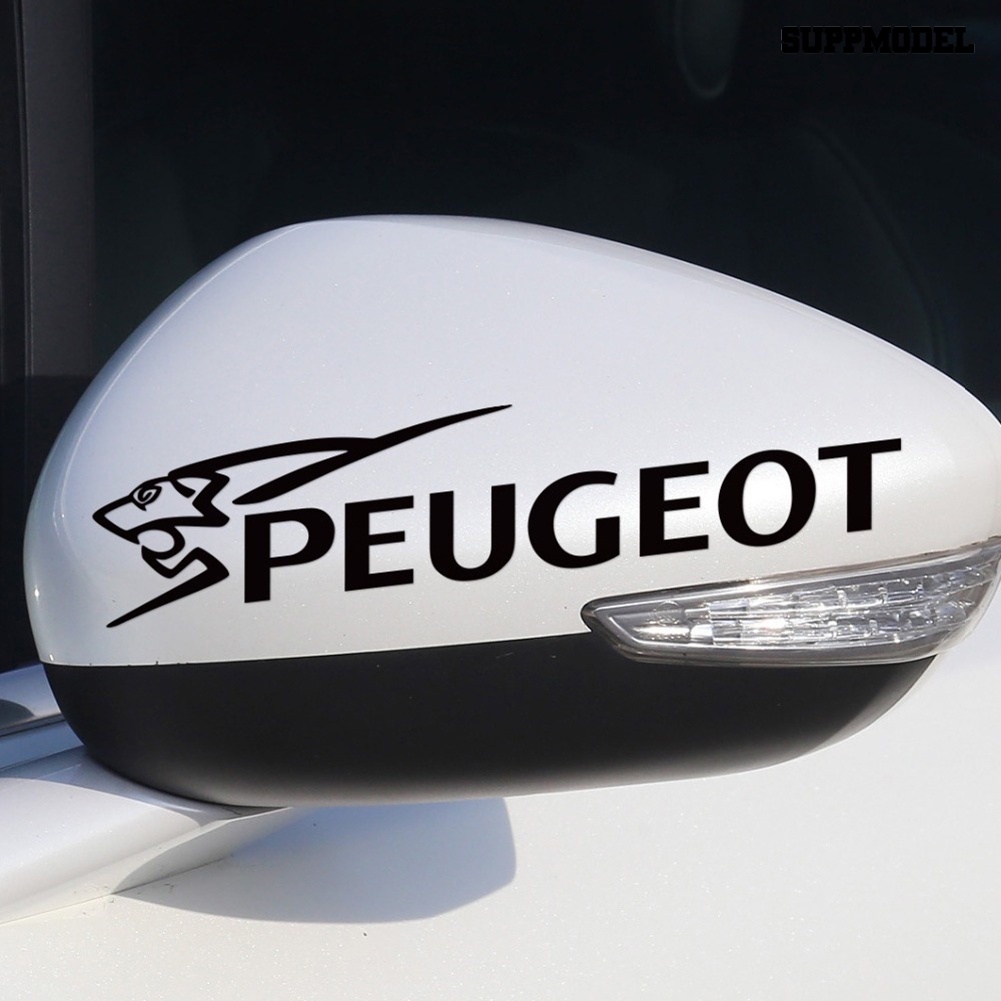 1 Pasang Stiker Kaca Spion Mobil Motif Singa Untuk PEUGEOT