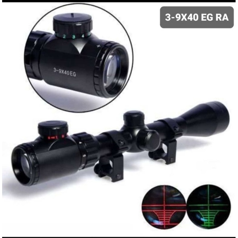 Teleskop Telescope Teropong Senapn Angin BUSHNELL 3-9X40 EG Scope Murah