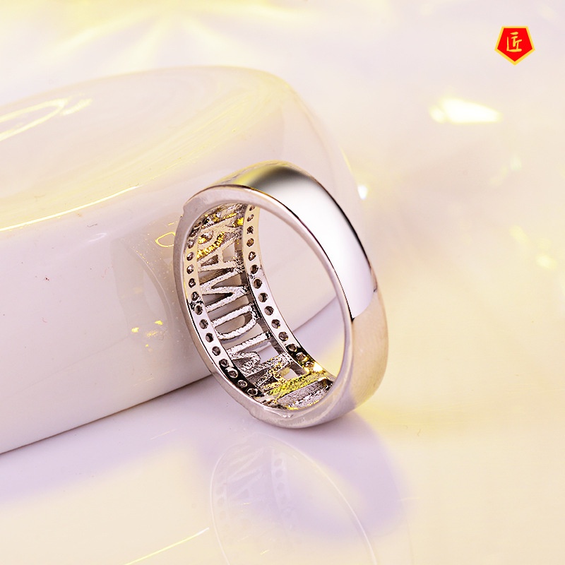 [Ready Stock]Simple Women's Diamond 18K Rose Gold Ring