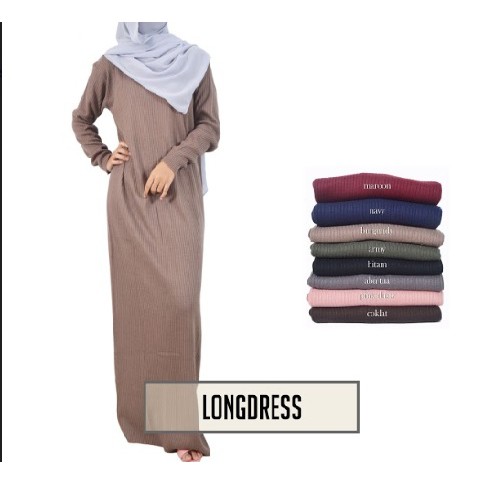 LONG DRESS / DRESS RAJUT / BOXY LONG DRESS / BAJU MUSLIM