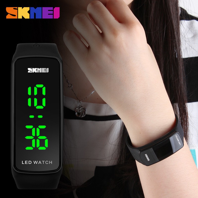 Jam Tangan Gelang LED Wanita / Pria SKMEI 1119 Water Resist / Anti Air