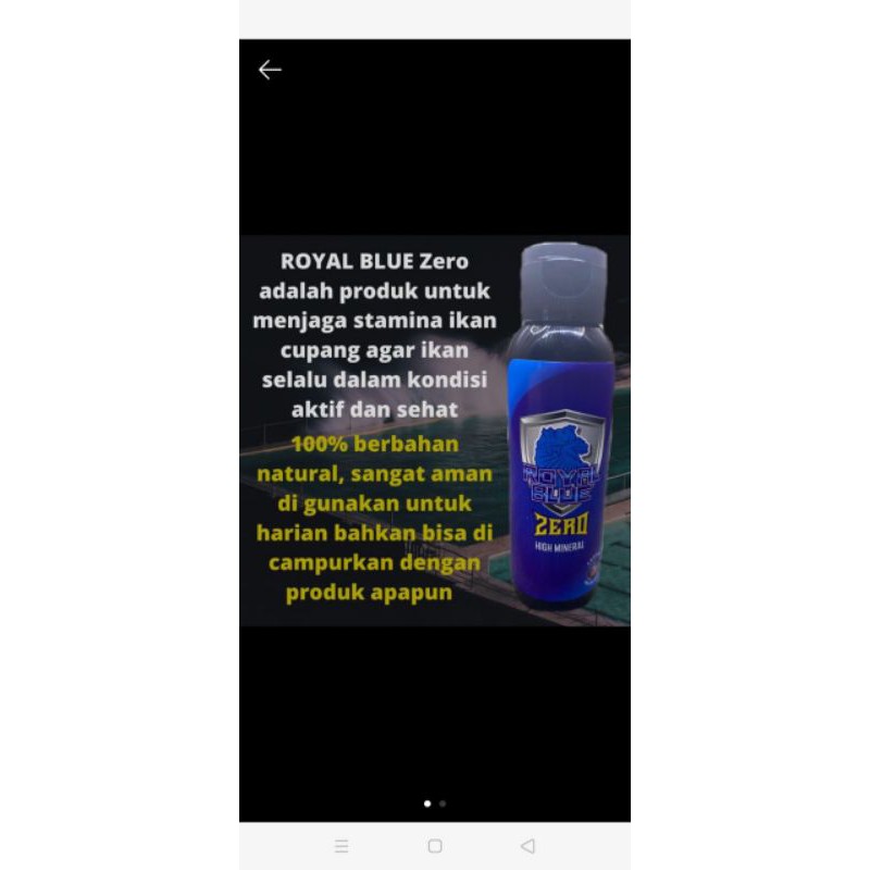 ROYAL BLUE ZERO vitamin cupang 100% alami natural