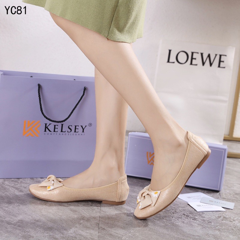 Kelsey Sepatu Slip On Wanita / Sepatu Flat Pita Wanita YC81