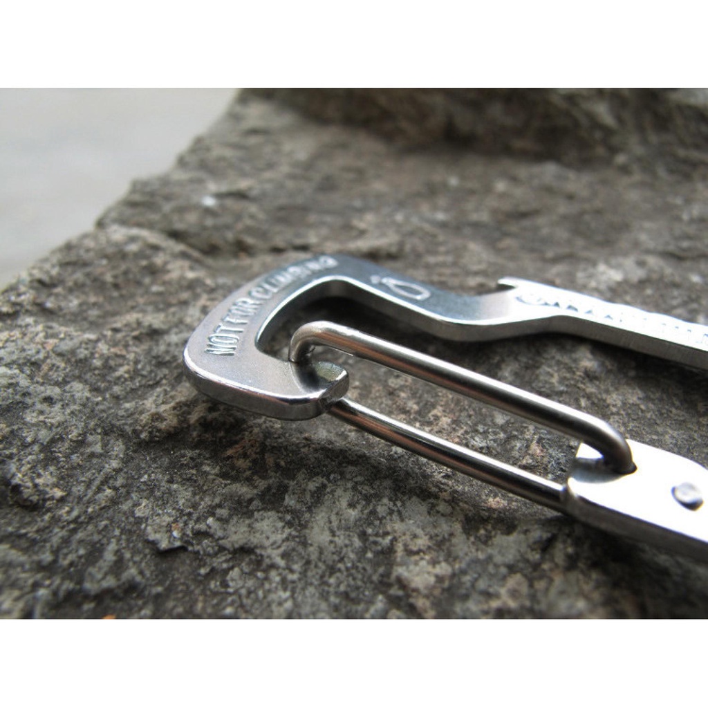 Versatile EDC Carabiner Stainless Steel with Bottle Opener