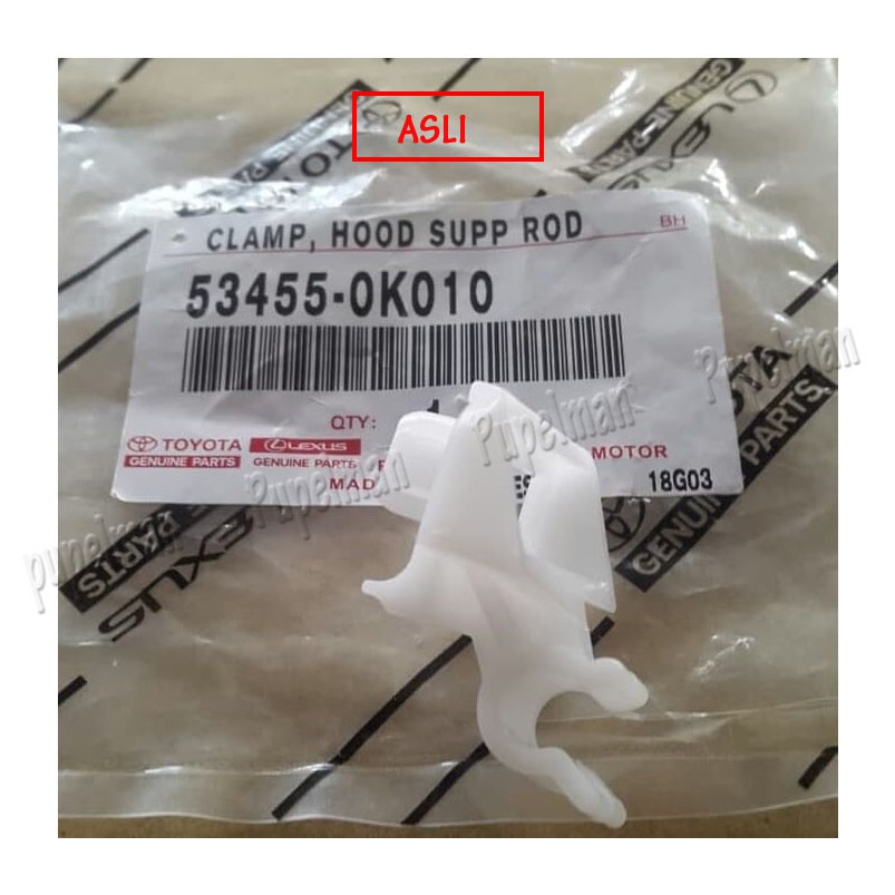ORI Bracket KLIP Besi Tiang Penyangga Kap Tutup ATAS mesin Inova Innova 2004 2005 2006 2007 2008 200