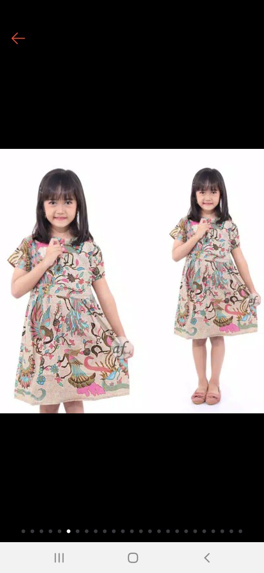 Dress Batik Anak Usia 2 Sampai 10 Tahun - Motif Batik Bervariasi - Batik Anak Harga