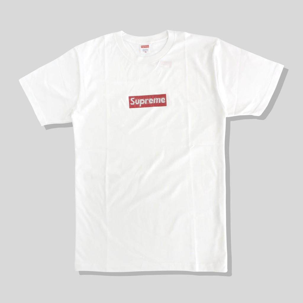 supreme black tee red box logo