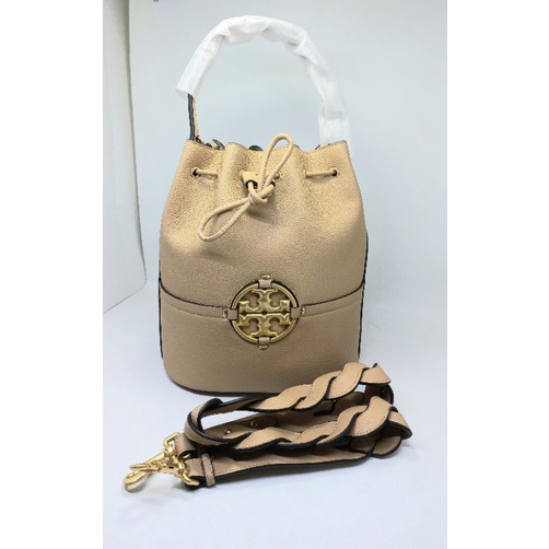 TORY BURCH MILLER BUCKET BAG KREM (ORIGINAL 100%)
