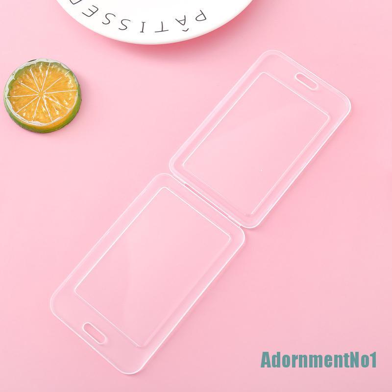 (AdornmentNo1) 1pc Holder Kartu Nama Bahan Plastik Transparan