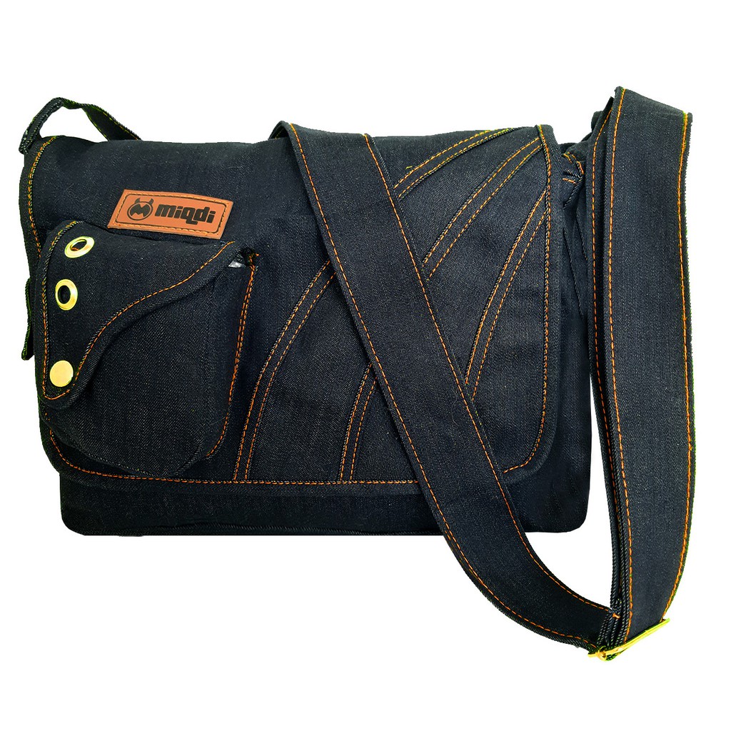 Tas Selempang Pria Denim Slempang Soren Cowok Miqdi Bahan Jeans