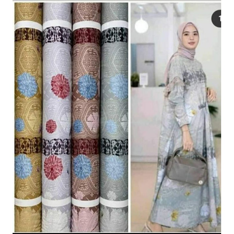 Kain Maxmara Lux RM Edelweis motif terbaru  (harga per 0.5m)