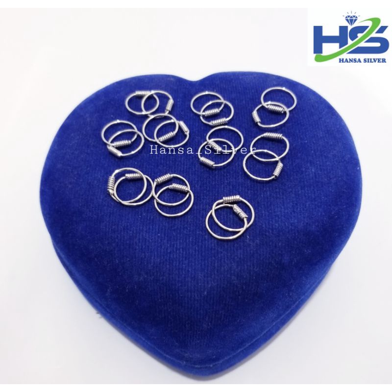 Anting Kawat Perak Silver Asli 925 Lapis Emas Putih - Perhiasan Perak Wanita