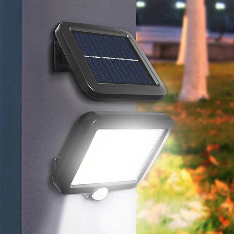 Lampu Sensor Gerak Dengan Solar Charger Outdoor Weatherproof