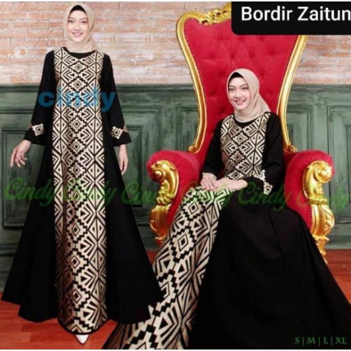 Abaya Arab Bordir Zaitun