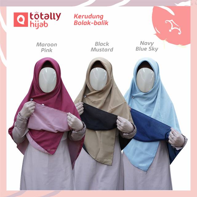  Cara  Memakai  Jilbab  Kombinasi  2  Warna  Ide Perpaduan Warna 