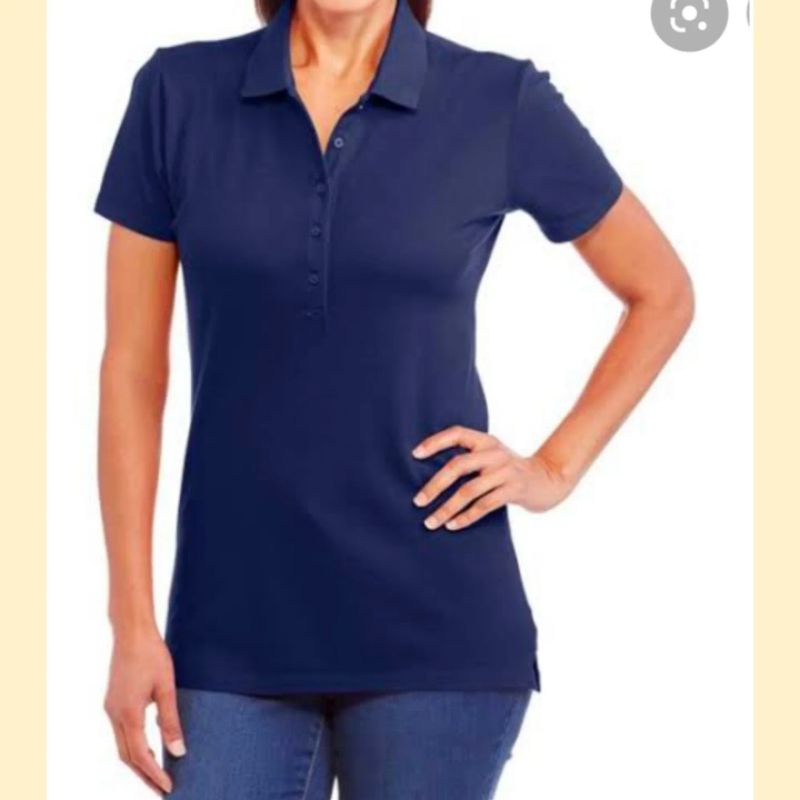 Kaos Kerah Faded Glory Cewek Avail Xs & 4xl Jumbo Murmer