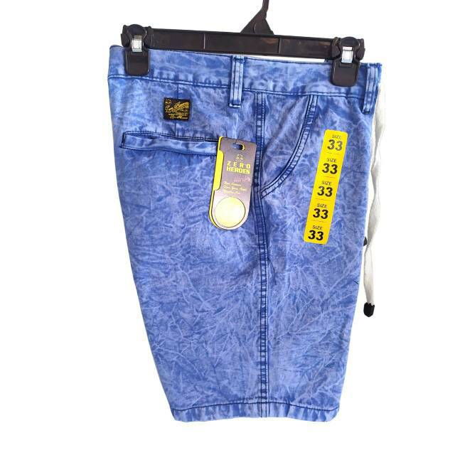 Celana jeans pendek pria celana pendek snow light biru celana pria